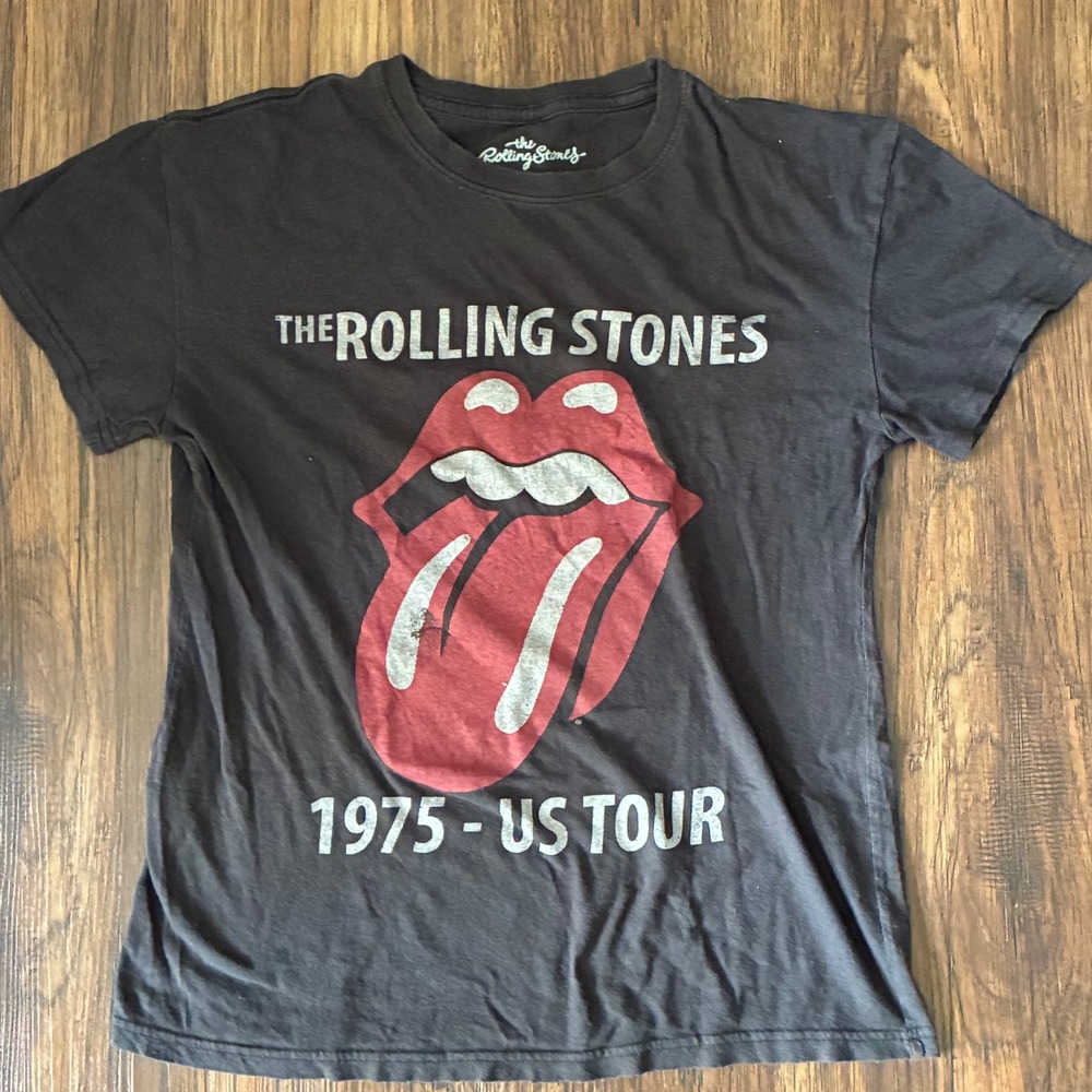 Official The Rolling Stones 1975 US Tour Short Sleeve T-Shirt Size Small